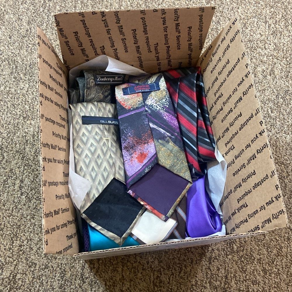 Of 20 Pc Lot Vintage Ties Size Various Wool Silk Polyester 💯 Authentic